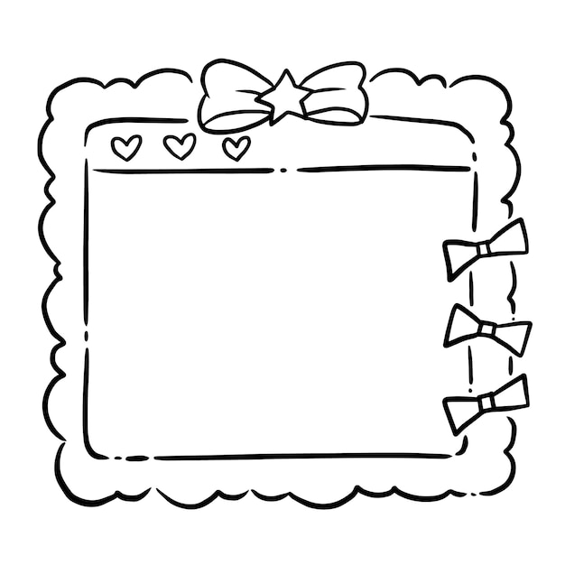 frame cartoon animal cute kawaii doodle coloring page drawing illustration clip art manga anime