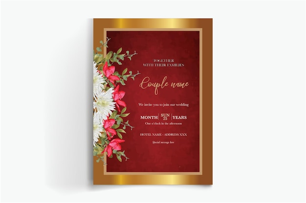 frame floral wedding invitation templates