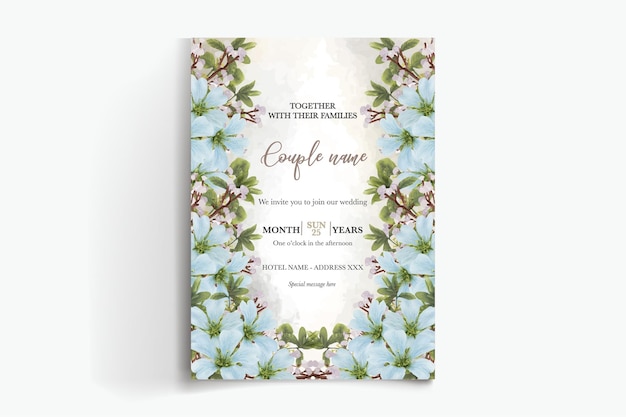 frame floral wedding invitation templates