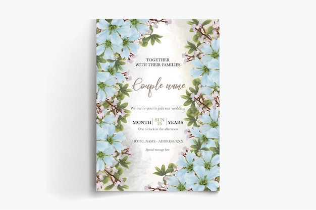 frame floral wedding invitation templates