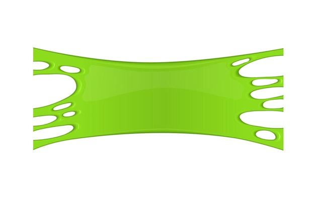 Frame of green sticky slime