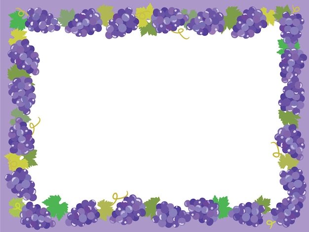 Frame illustration of the grape