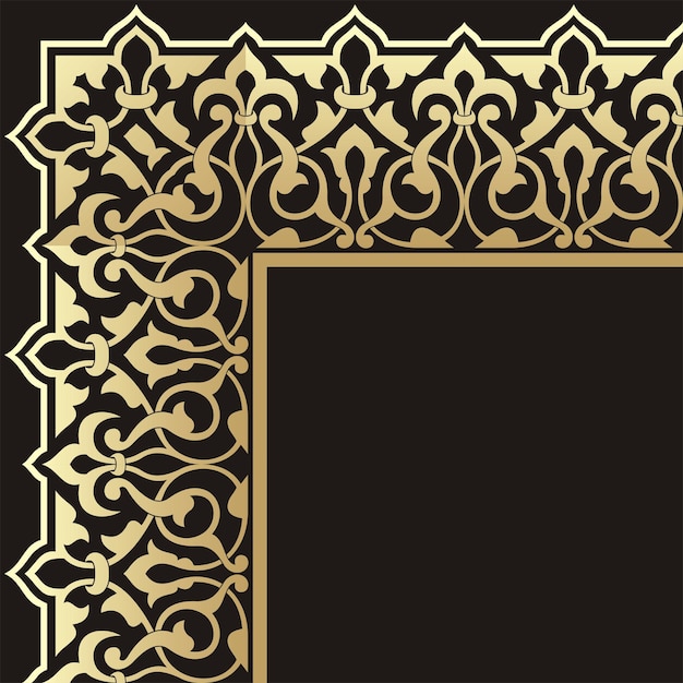 frame ornament design patternornamental design pattern on frame corner border Traditional Islamic