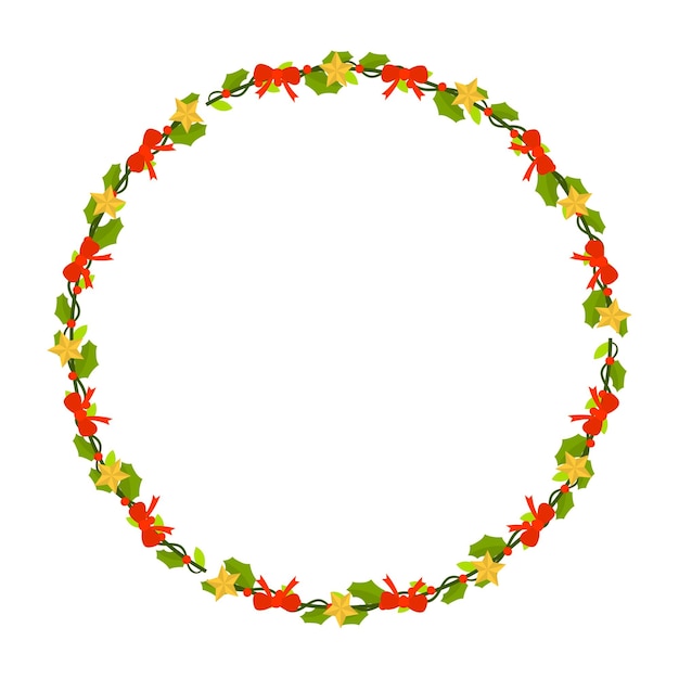 Frame template for christmas season celebration christmas wreath concept