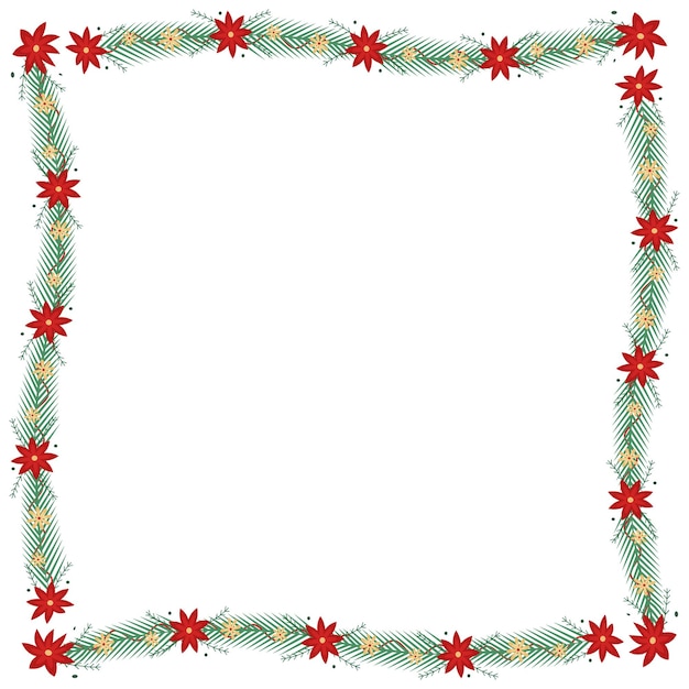 Vector frame template for christmas season celebration christmas wreath concept