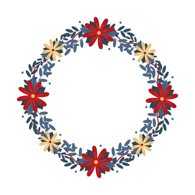 Vector frame template for christmas season celebration christmas wreath concept