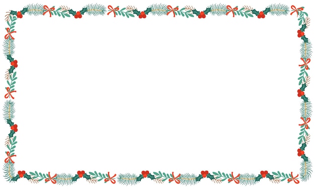 Vector frame template for christmas season celebration christmas wreath concept