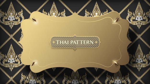 Frame on traditional Thai male angel background