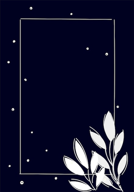 Vector frame with branches 9