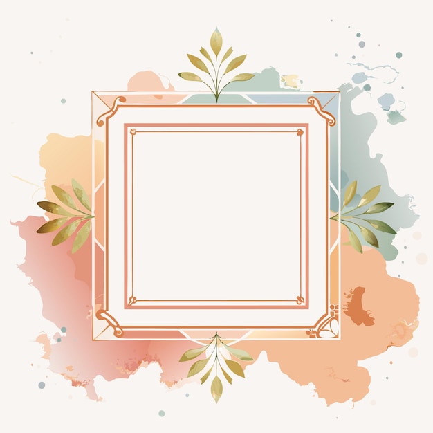 Vector frame with colorful background