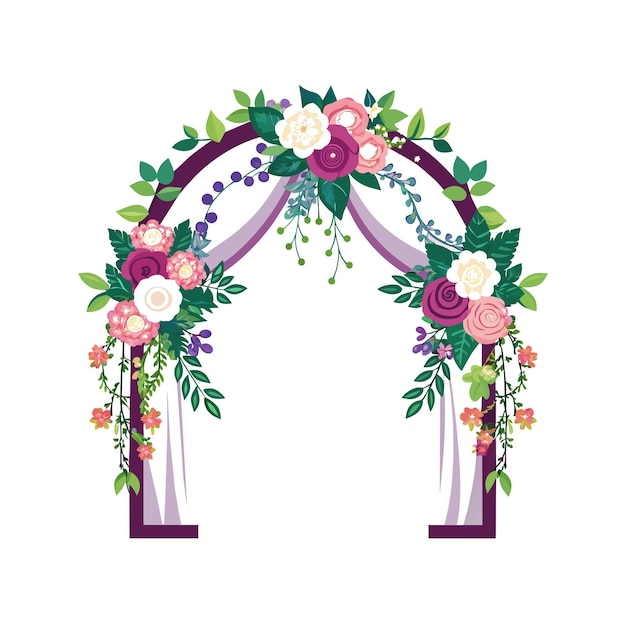 Frame with flower vector illustration