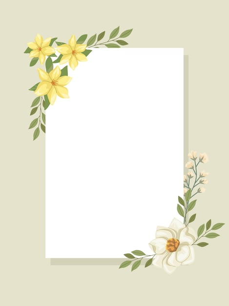 Frame with flowers