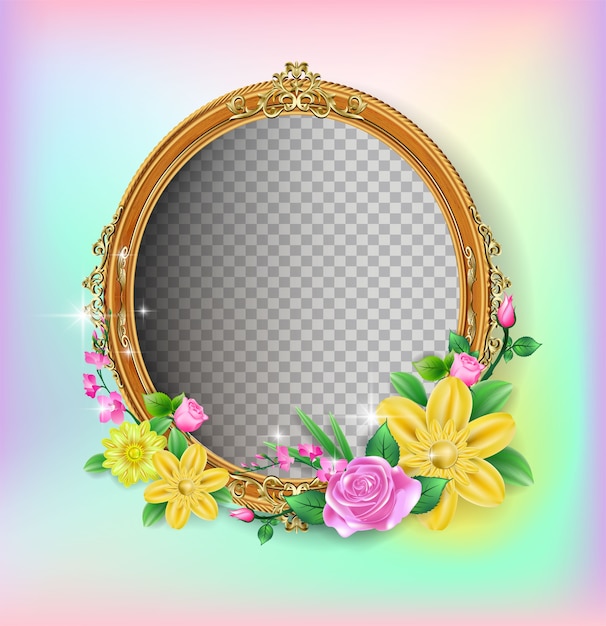 Frame with flowers