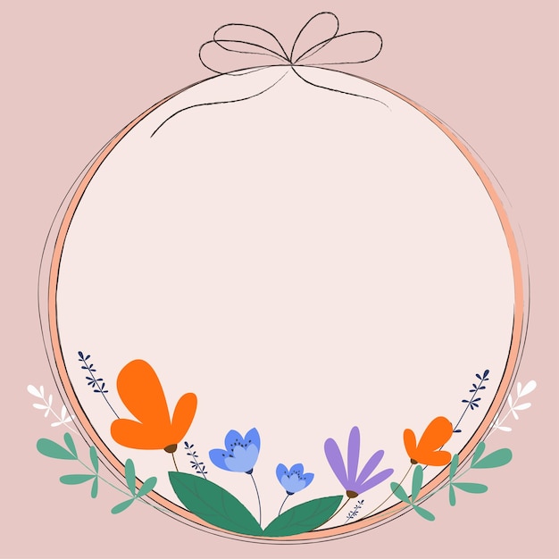 Frame With Leaves And Flowers Around And Important Announcements Inside Framework With Different Plants All Over And Crutial Informations In Floral Circle With Recent Ideas