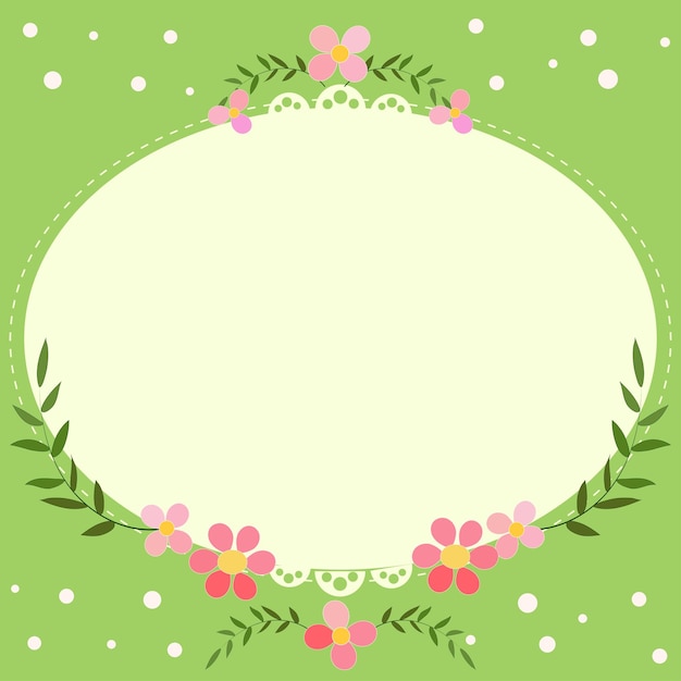 Frame With Leaves And Flowers Around And Important Announcements Inside Framework With Different Plants All Over And Crutial Informations In Floral Circle With Recent Ideas