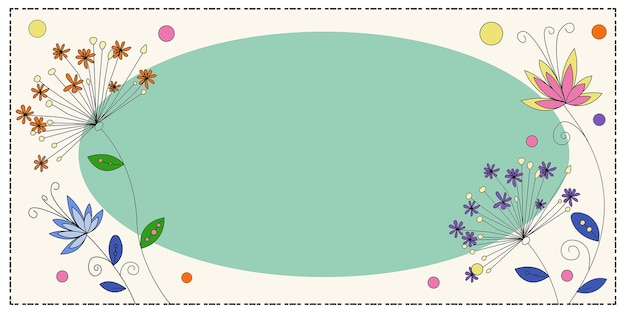 Frame With Leaves And Flowers Around And Important Announcements Inside Framework With Different Plants All Over And Crutial Informations In Floral Circle With Recent Ideas