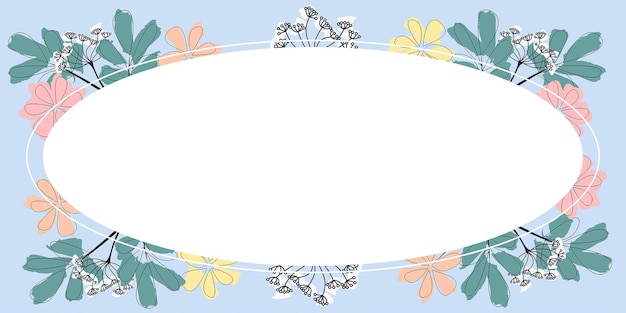 Frame With Leaves And Flowers Around And Important Announcements Inside Framework With Different Plants All Over And Crutial Informations In Floral Circle With Recent Ideas