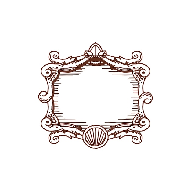 Frame with patterns scrapbooking design element