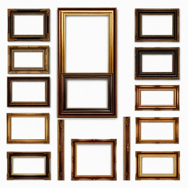 framing vector set white background isolated a high qual