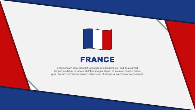 France Flag Abstract Background Design Template France Independence Day Banner Cartoon Vector Illustration France Template