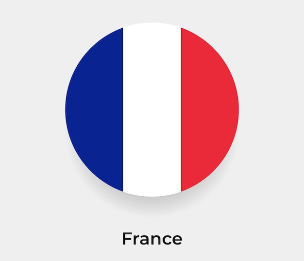 France flag bubble circle round shape icon vector illustration