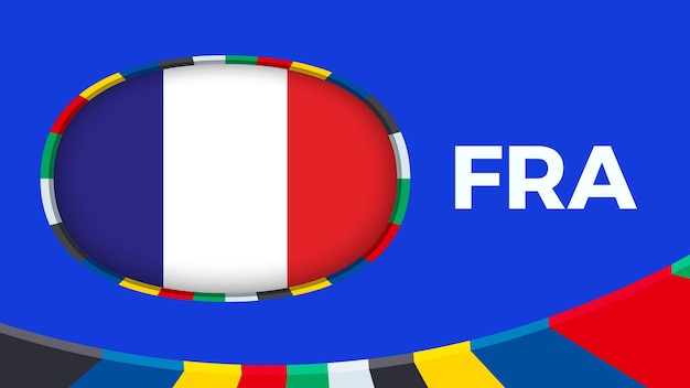 France flag stylized for European football tournament qualification