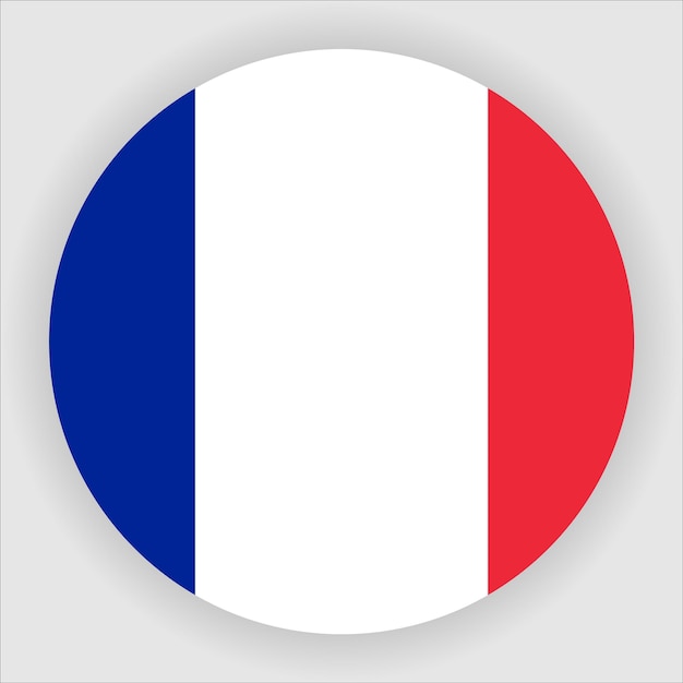 France Flat Rounded Flag Icon