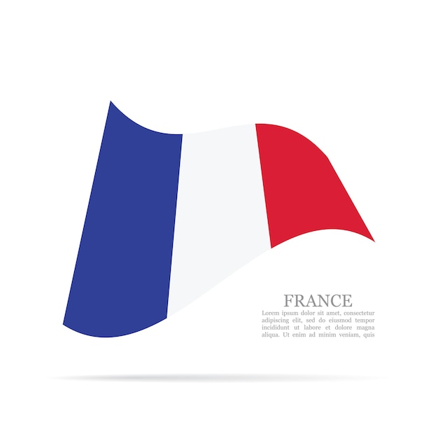 France national flag waving vector icon