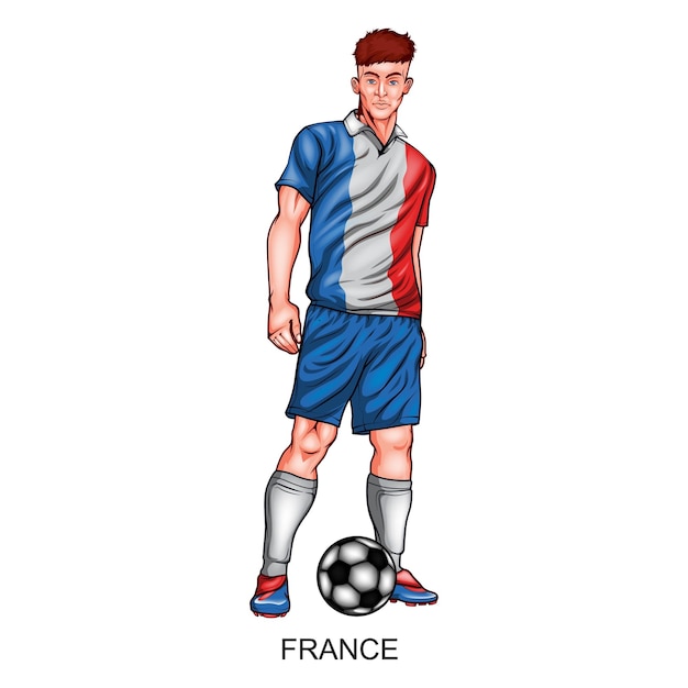 France National Football Player Design