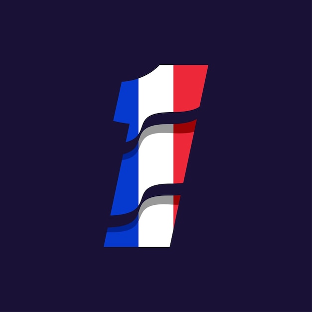 France Numeric Flag 1