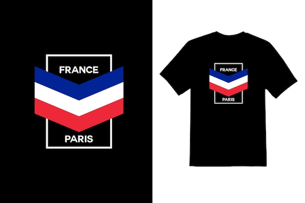 France Paris typeface t shirt design template vector