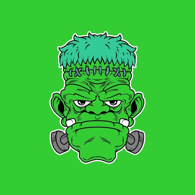 frankenstein cartoon head