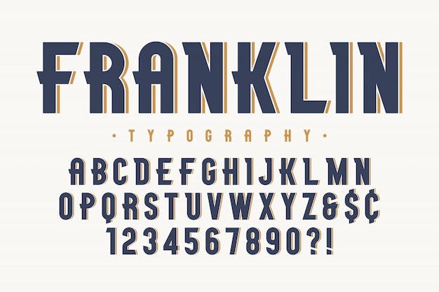 Franklin trendy vintage display font design