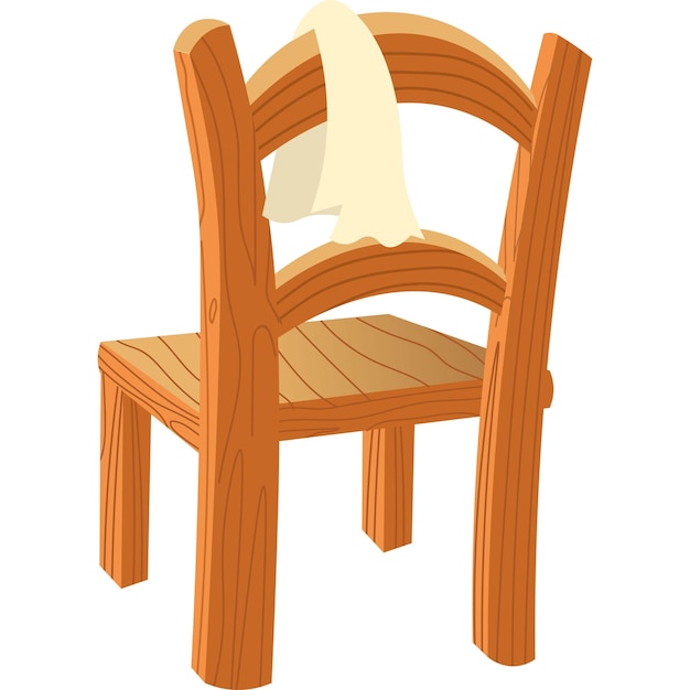 Vector free back chair preview 2d illustrations