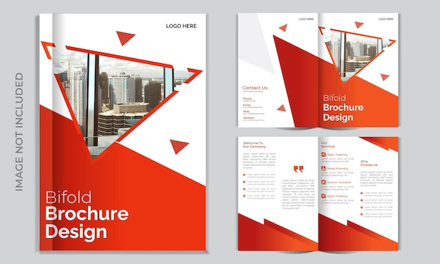 Free Bifold brochure design template with image