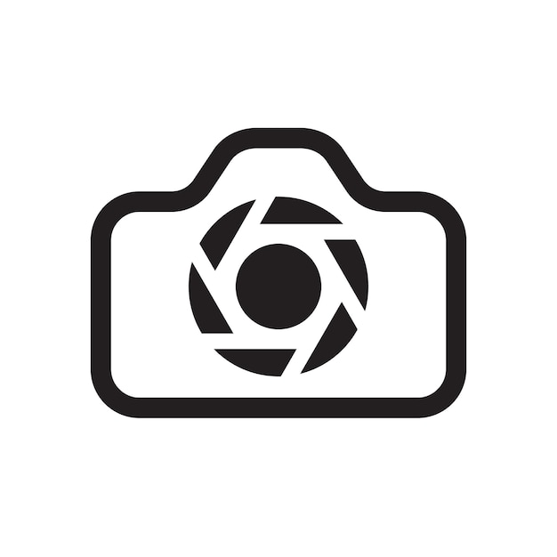 Free camera vector illustration icon set with white background