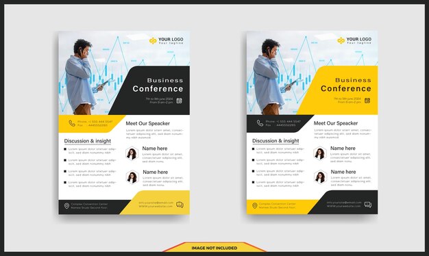 Free comercial business conference flyer desing 2024