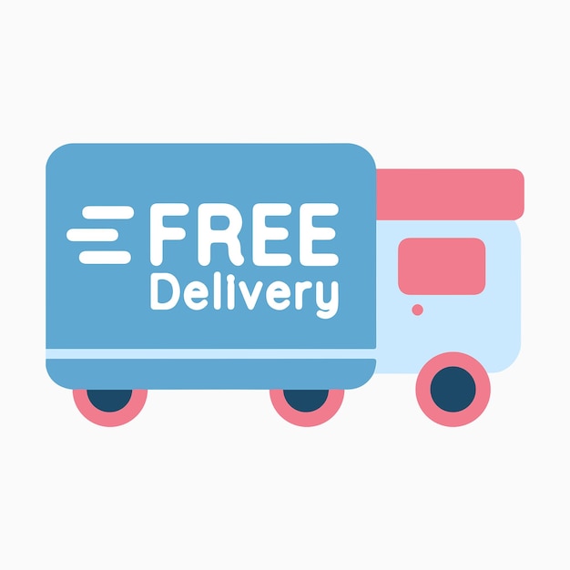 Free Delivery Typography Illustration