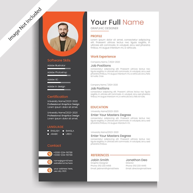 Free EPS Resume Template design