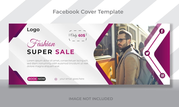 free fashion sales Facebook cover design template