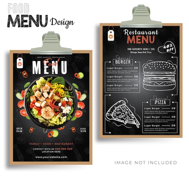 Vector free fast food restaurants flyer or banner promoting online sales of fresh pizza burgers and pasta