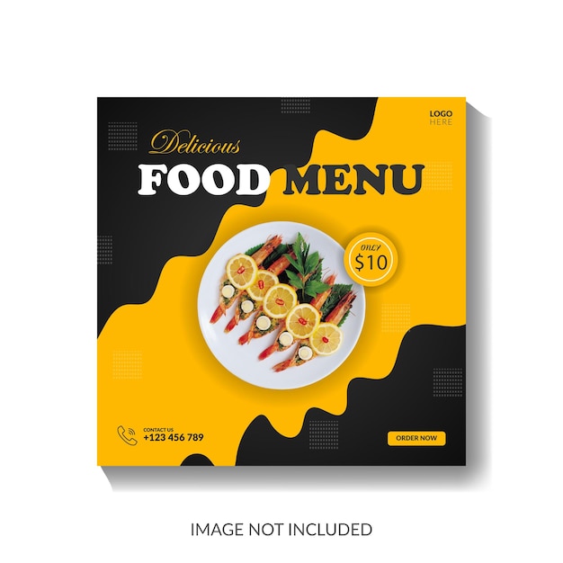 Free Food Menu Social media design for your business