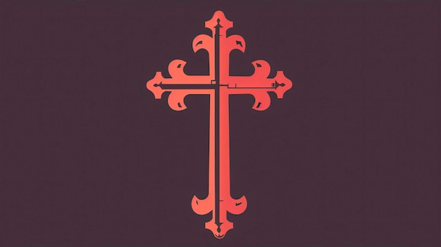 Vector free gothic cross icon flat vector illustration