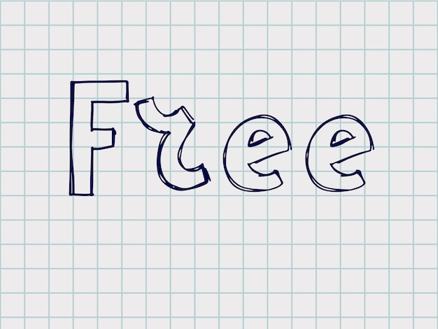 Free hand written lettering. Vector hand draw font