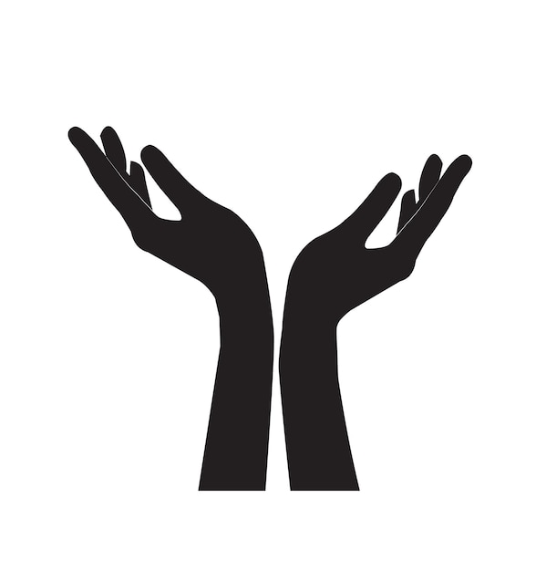 free hands art vector silhouette