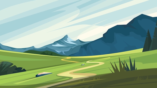 Vector free landscape nature vector