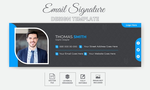 free modern email signature design for business