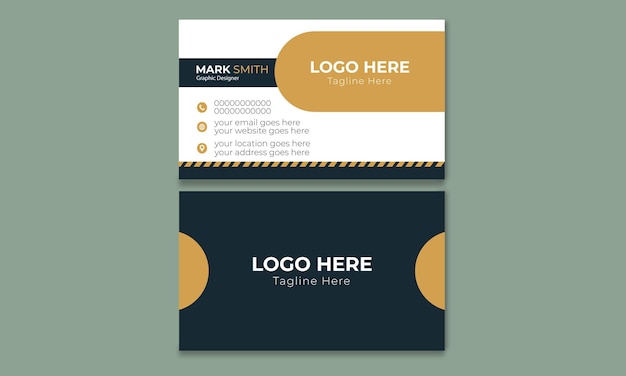 Free modern Vector creative office Business card template design