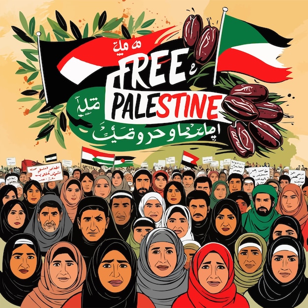 Vector free palestine design