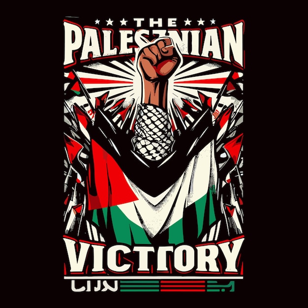 Free Palestine illustration vector design Suitable for tshirt design